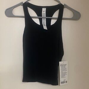 NWT Lululemon Swiftly Tech Cropped Black Racerback Tank 2.0
